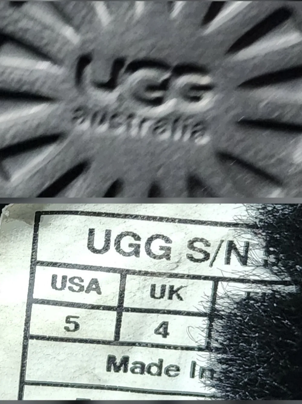 UGG Australia Mini Bailey Button Short Black Suede Boots Womens Size 5